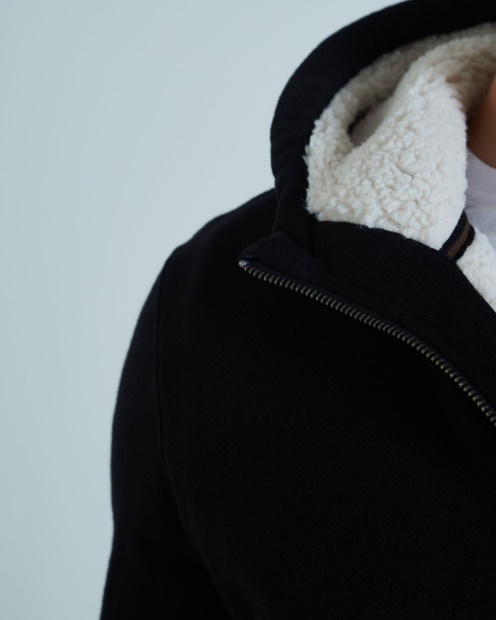 Diesel UK Bruce Sherpa Lined Zip Black