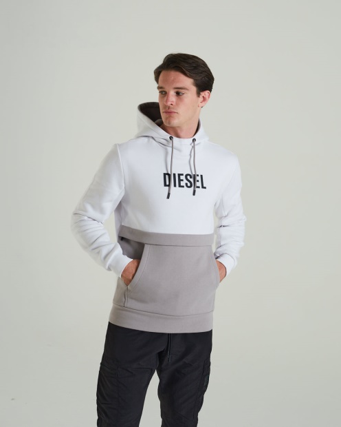 Diesel UK Marcellus Hoodie Optic White