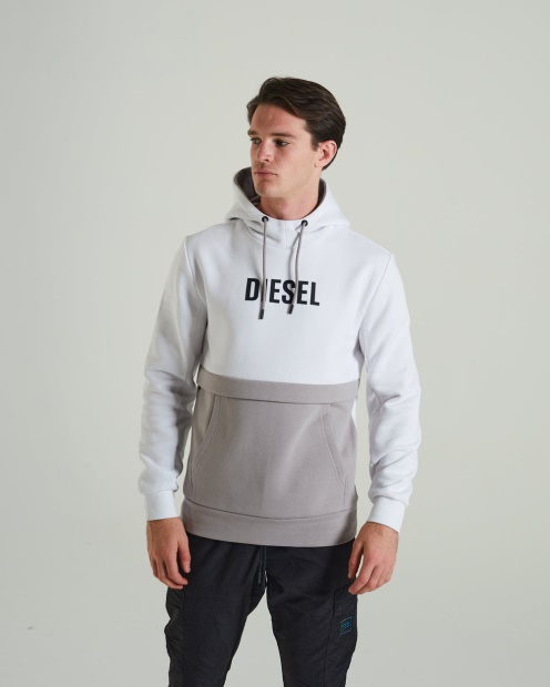 Diesel UK Marcellus Hoodie Optic White