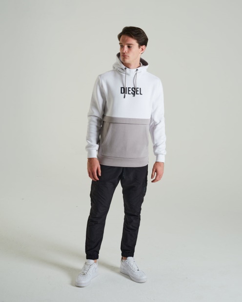 Diesel UK Marcellus Hoodie Optic White