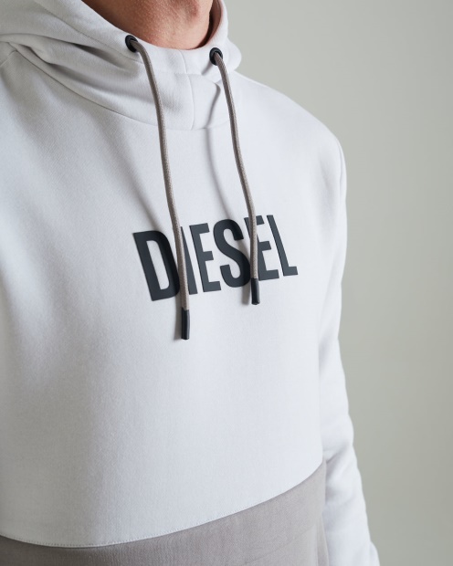 Diesel UK Marcellus Hoodie Optic White