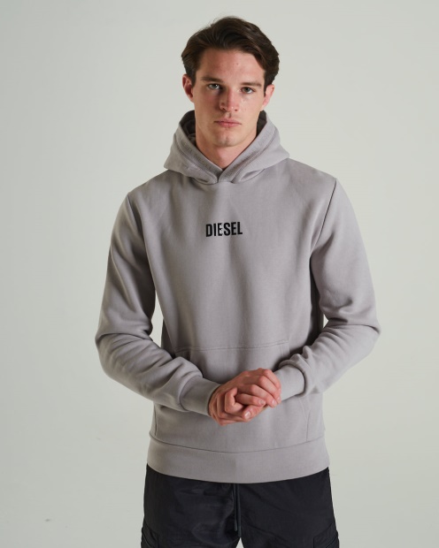 Diesel UK Lupin Hoodie Fossil Stone Light Grey