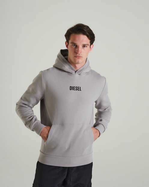 Diesel UK Lupin Hoodie Fossil Stone Light Grey