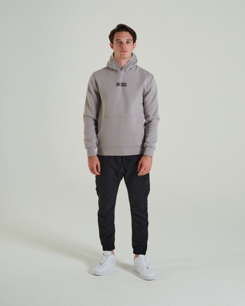 Diesel UK Lupin Hoodie Fossil Stone Light Grey
