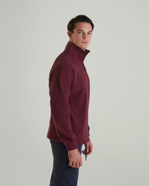 Diesel UK Trojan Fleece Half Zip Berry Wine