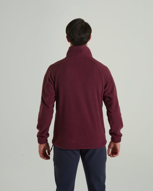 Diesel UK Trojan Fleece Half Zip Berry Wine