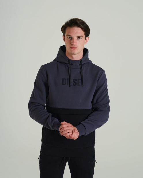 Diesel UK Marcellus Hoodie Thunder Grey