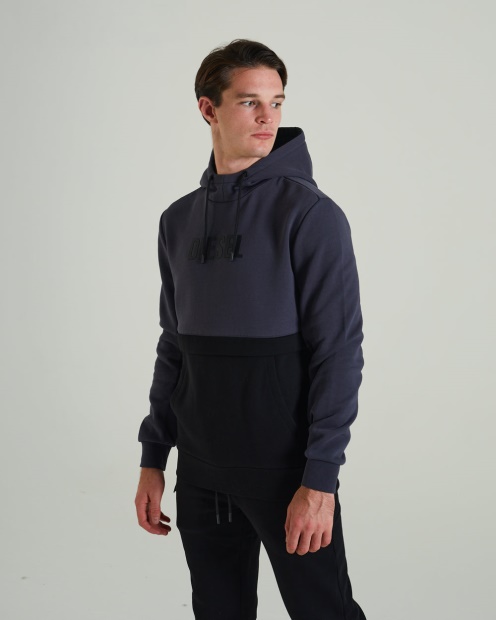 Diesel UK Marcellus Hoodie Thunder Grey