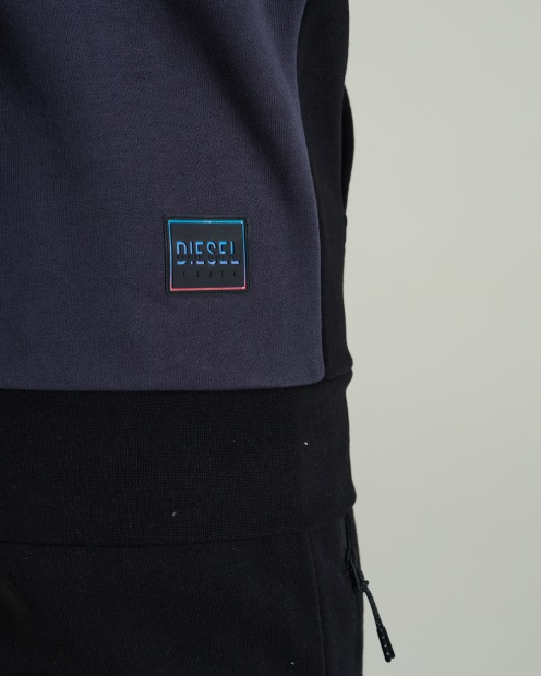 Diesel UK Marcellus Hoodie Thunder Grey