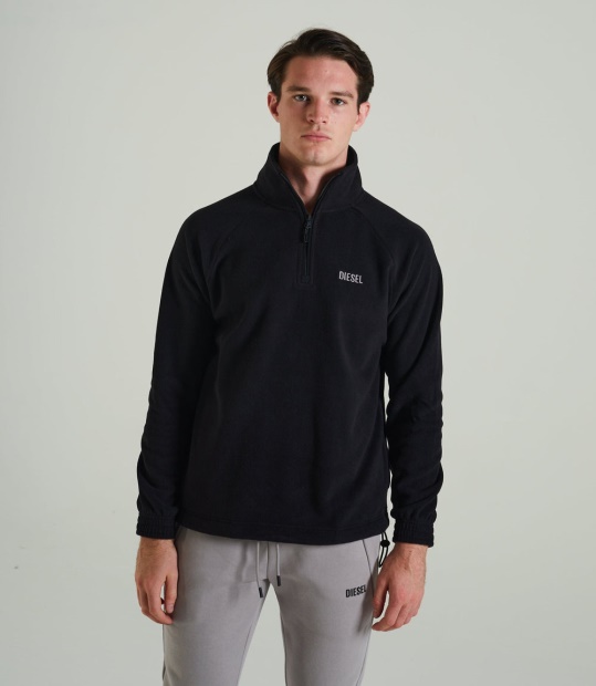 Trojan Fleece Half Zip New Diesel UK Black