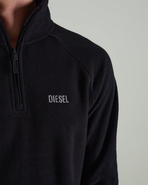 Trojan Fleece Half Zip New Diesel UK Black