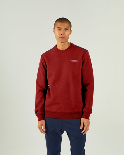 Diesel UK Harding Sweatshirt Red Dahlia