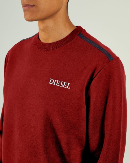 Diesel UK Harding Sweatshirt Red Dahlia