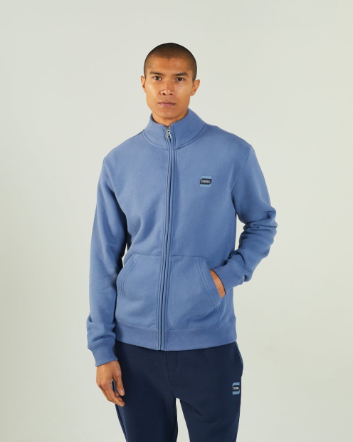 Diesel UK Hayes Funnel Zip Mountain Blue