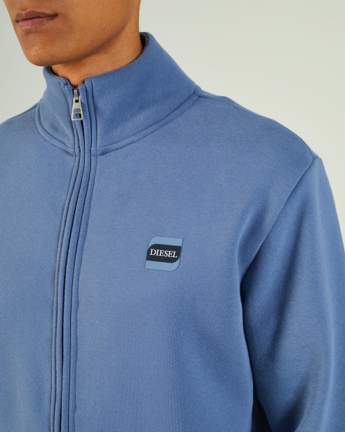 Diesel UK Hayes Funnel Zip Mountain Blue