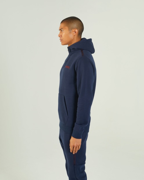 Diesel UK Hagen Half-Zip Hood Navy Blazer