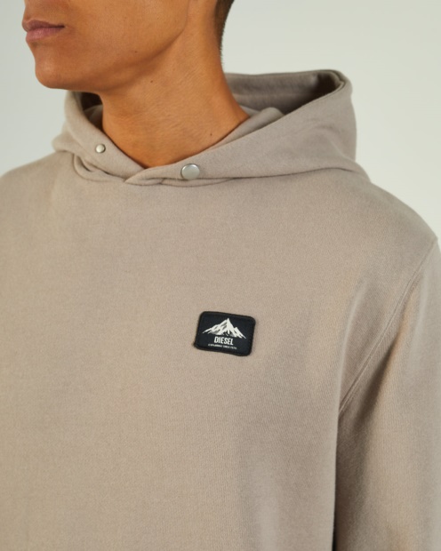 Grey Diesel UK Everest Hoodie Stone Biscuit