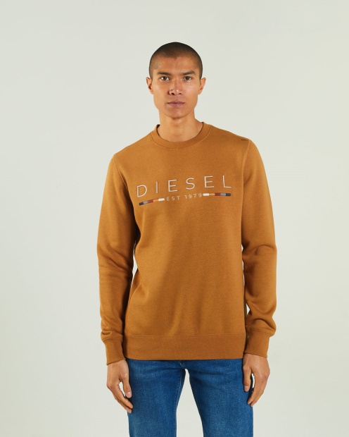 Fredrick Sweatshirt Maple Leaf Diesel UK Brown