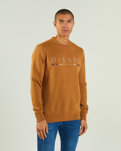 Fredrick Sweatshirt Maple Leaf Diesel UK Brown