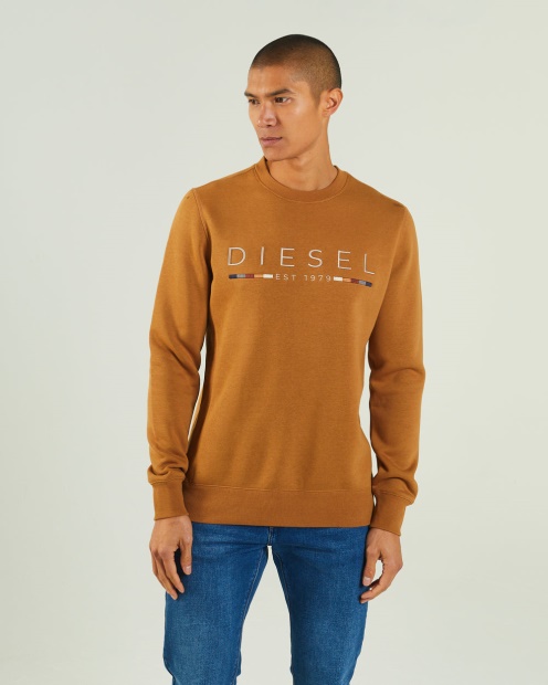 Fredrick Sweatshirt Maple Leaf Diesel UK Brown