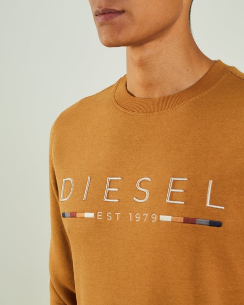 Fredrick Sweatshirt Maple Leaf Diesel UK Brown