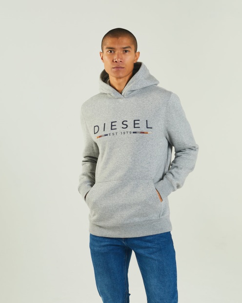 Diesel UK Franklin Hood Grey Marl