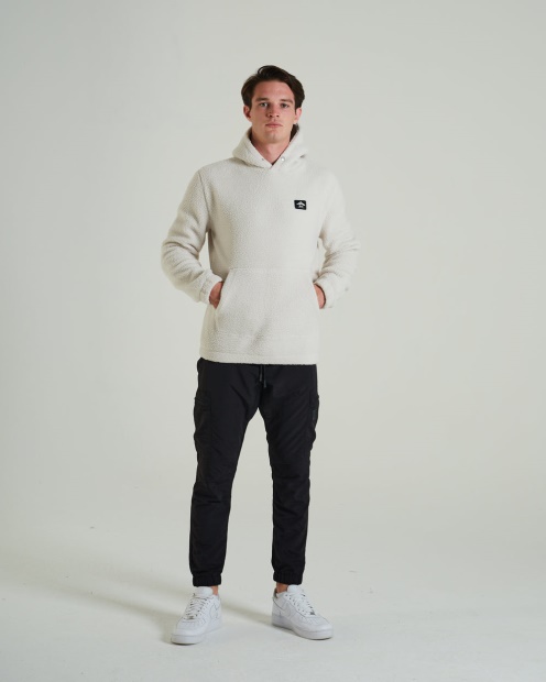 Diesel UK Arctic Fleece Hoodie Clay Ivory