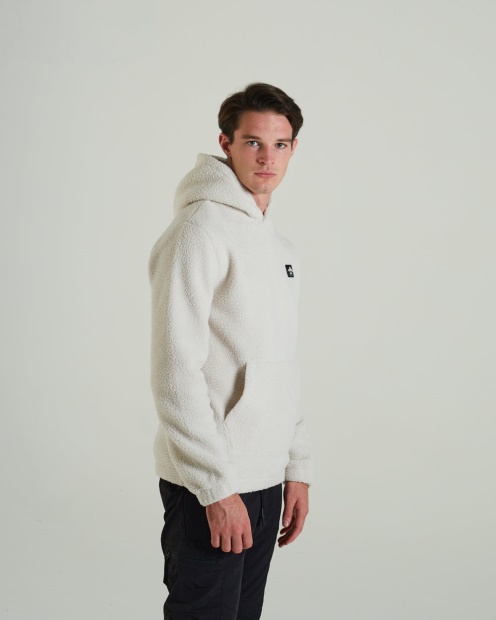 Diesel UK Arctic Fleece Hoodie Clay Ivory