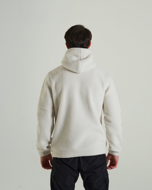 Diesel UK Arctic Fleece Hoodie Clay Ivory