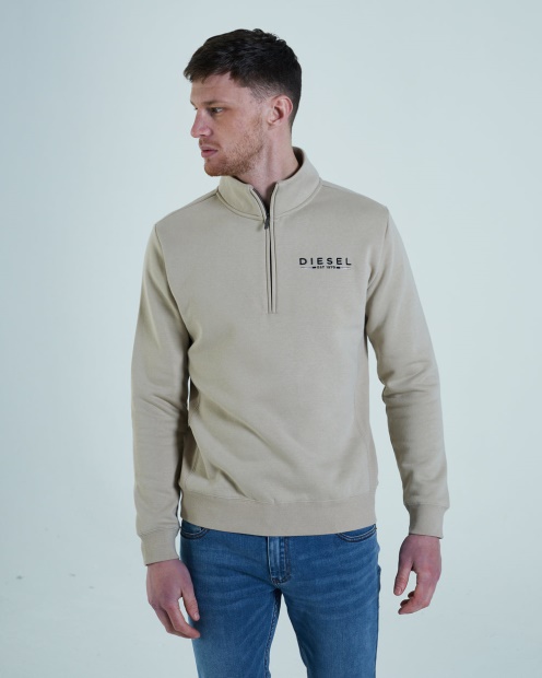 Diesel UK Dawayne Funnel Neck Wafer Beige