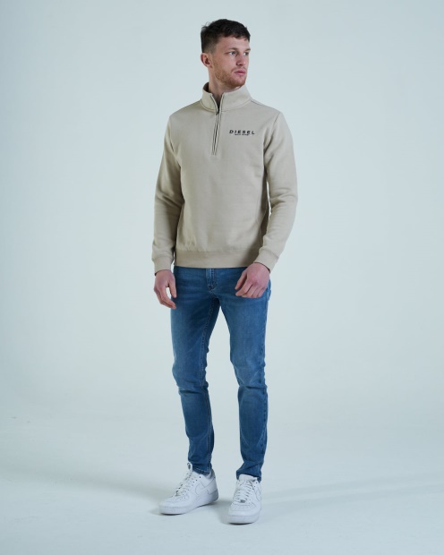 Diesel UK Dawayne Funnel Neck Wafer Beige