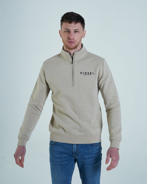 Diesel UK Dawayne Funnel Neck Wafer Beige
