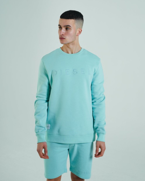 Diesel UK Shawn Sweatshirt Mint Ice Cream Green