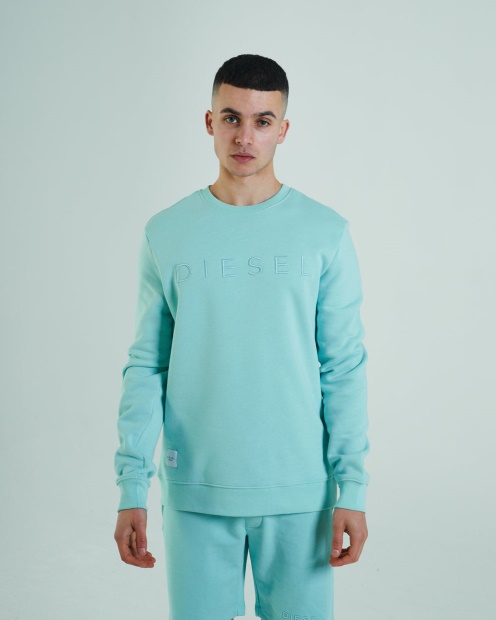Diesel UK Shawn Sweatshirt Mint Ice Cream Green