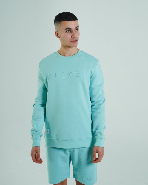 Diesel UK Shawn Sweatshirt Mint Ice Cream Green