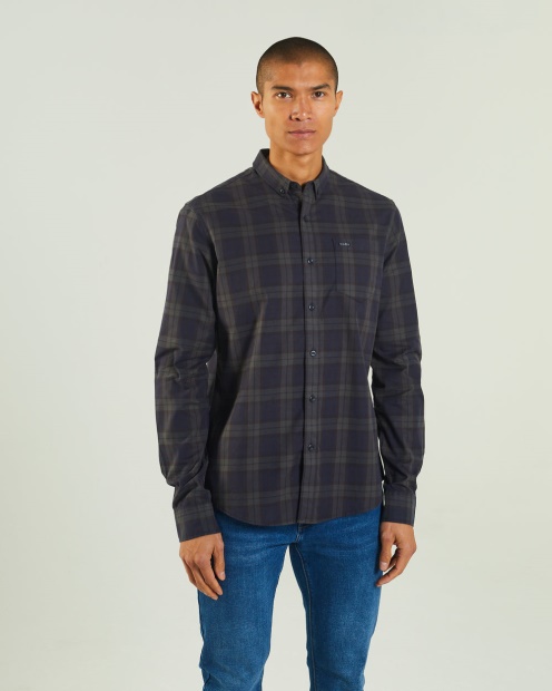 Diesel UK Ghalen Ls Shirt Check Green
