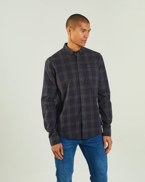 Diesel UK Ghalen Ls Shirt Check Green