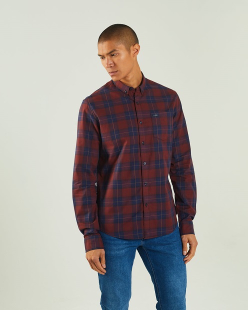 Payne Ls Shirt Check Diesel UK Red