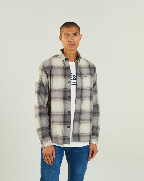 Shackleton Overshirt Check Diesel UK Beige