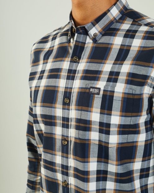 Diesel UK Booker Ls Shirt Navy Check