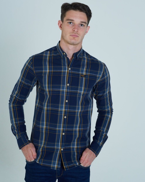 Navy Diesel UK Cash L/S Shirt Check