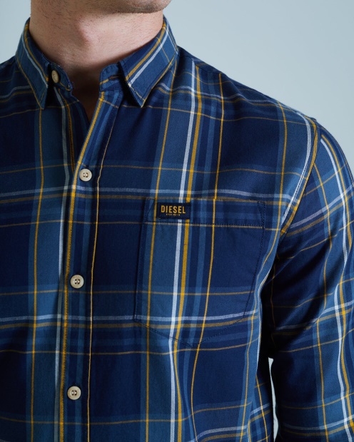 Navy Diesel UK Cash L/S Shirt Check