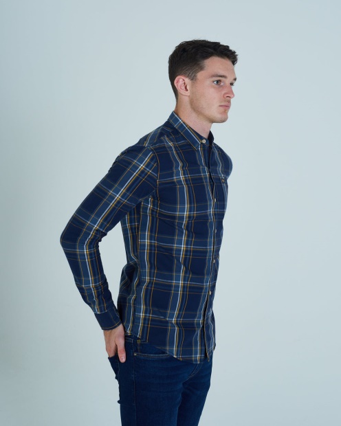 Navy Diesel UK Cash L/S Shirt Check