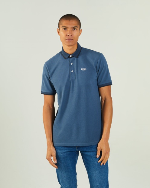 Lacazette Polo Steel Indigo Diesel UK Blue