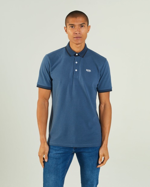 Lacazette Polo Steel Indigo Diesel UK Blue