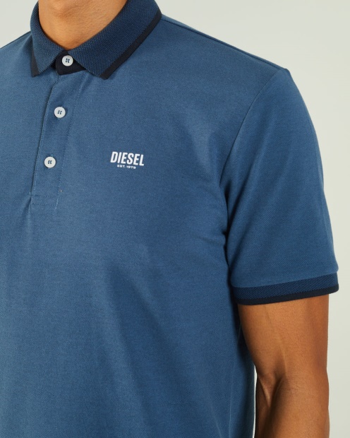 Lacazette Polo Steel Indigo Diesel UK Blue