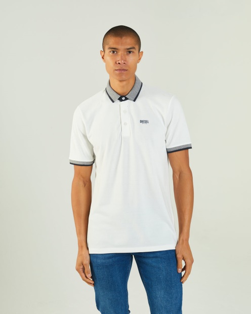 Lacazette Polo Dove Diesel UK White