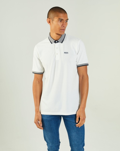 Lacazette Polo Dove Diesel UK White