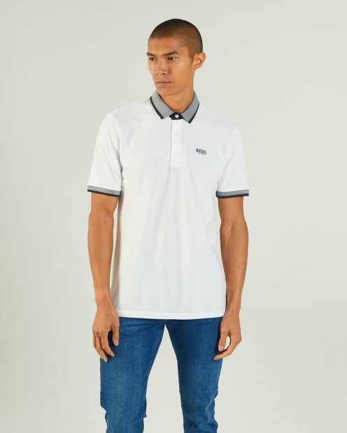 Lacazette Polo Dove Diesel UK White