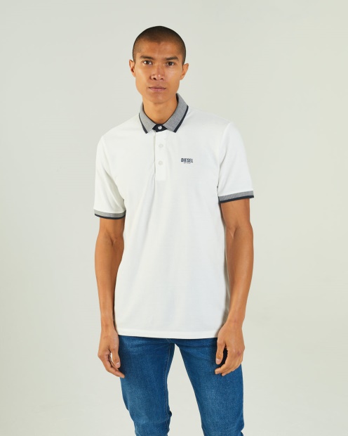 Lacazette Polo Dove Diesel UK White